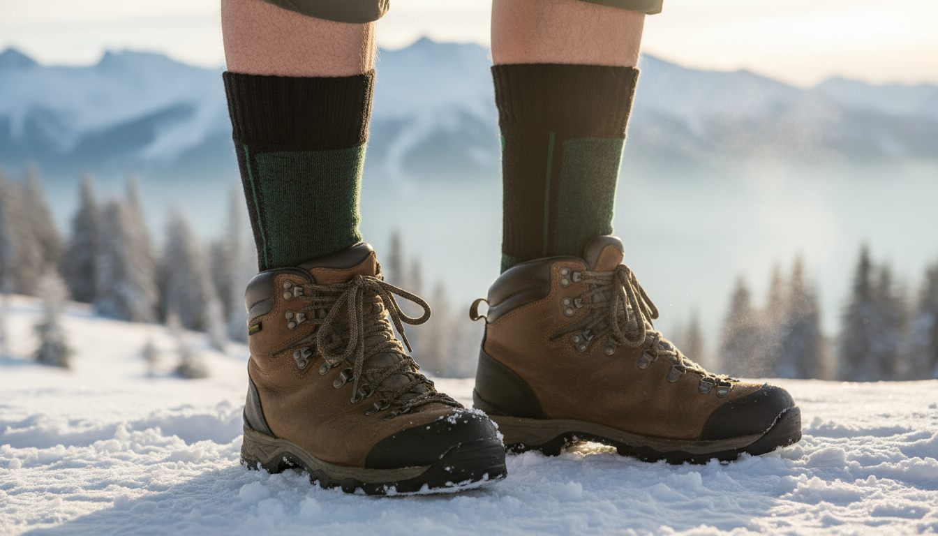 Merino ponožky zelené